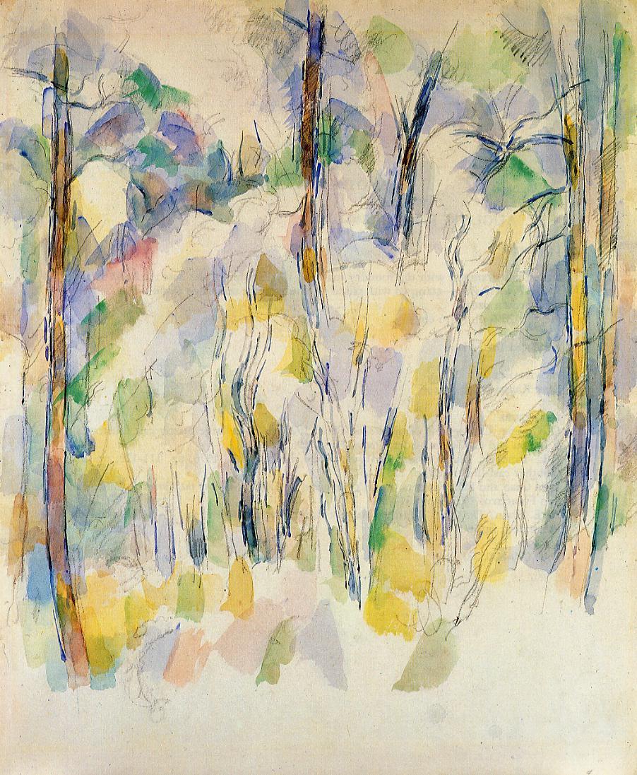 In the Woods (1900) – Paul Cézanne Tablo