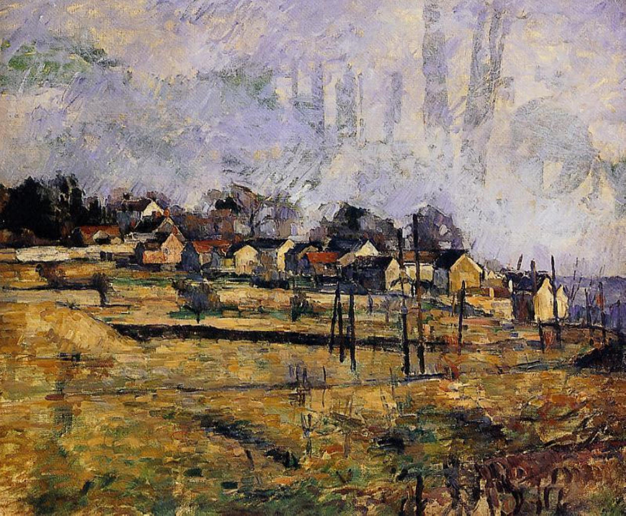 Landscape (1881) Paul Cézanne tablo - Dekolata