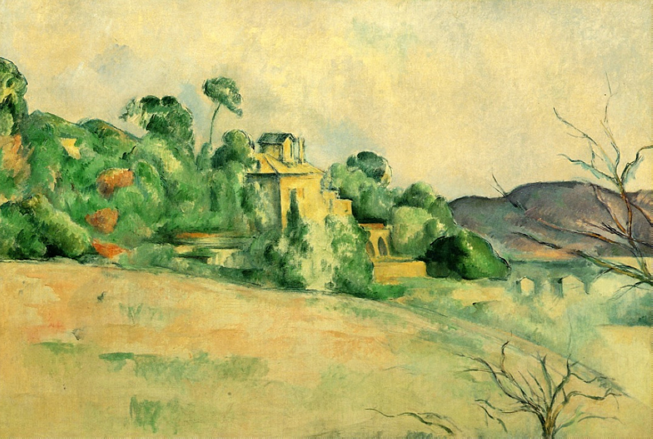 Landscape at Midday (1887) Paul Cézanne tablo - Dekolata