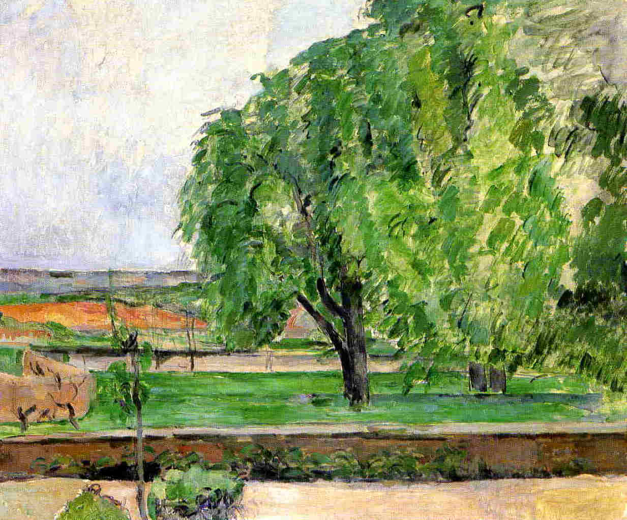 Landscape at the Jas de Bouffin (1876) Paul Cézanne tablo - Dekolata