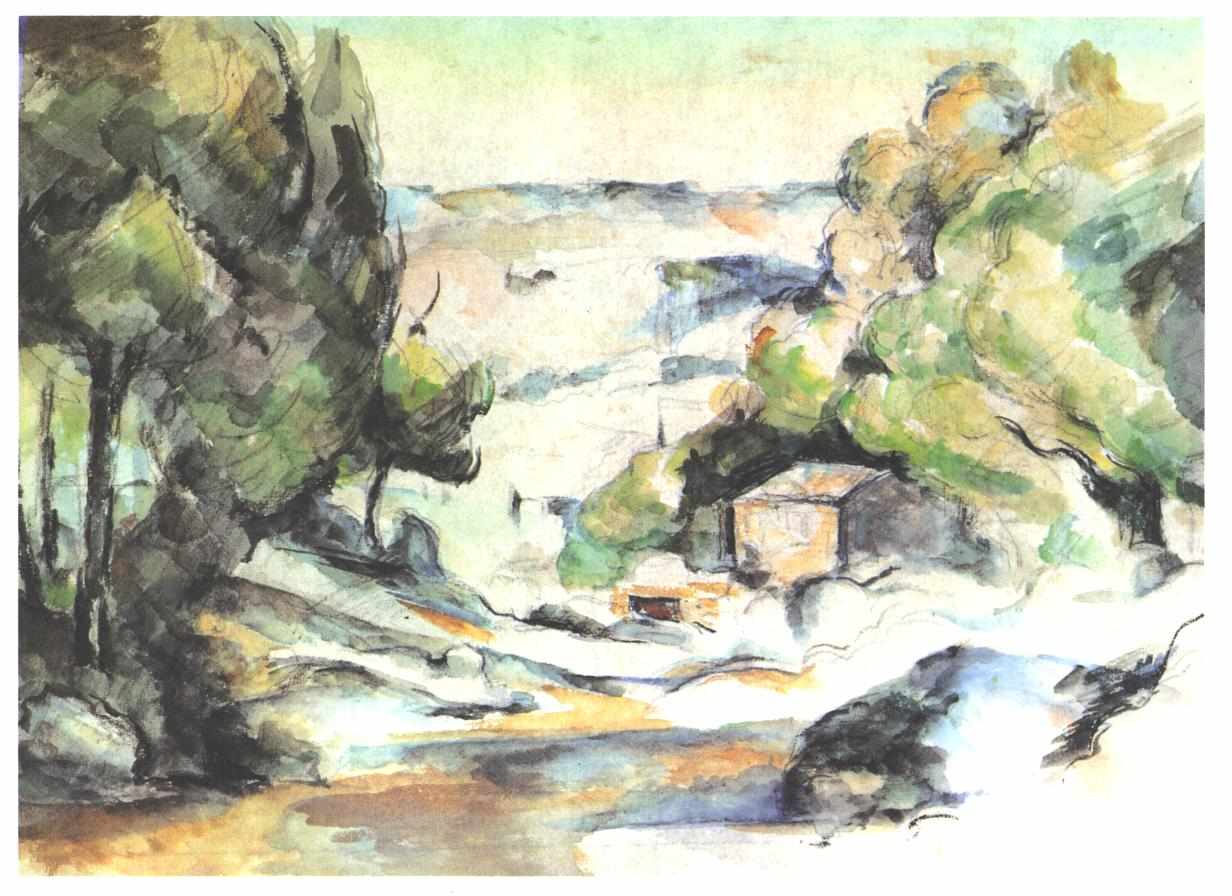 Landscape in the Provence (1880) Paul Cézanne tablo - Dekolata