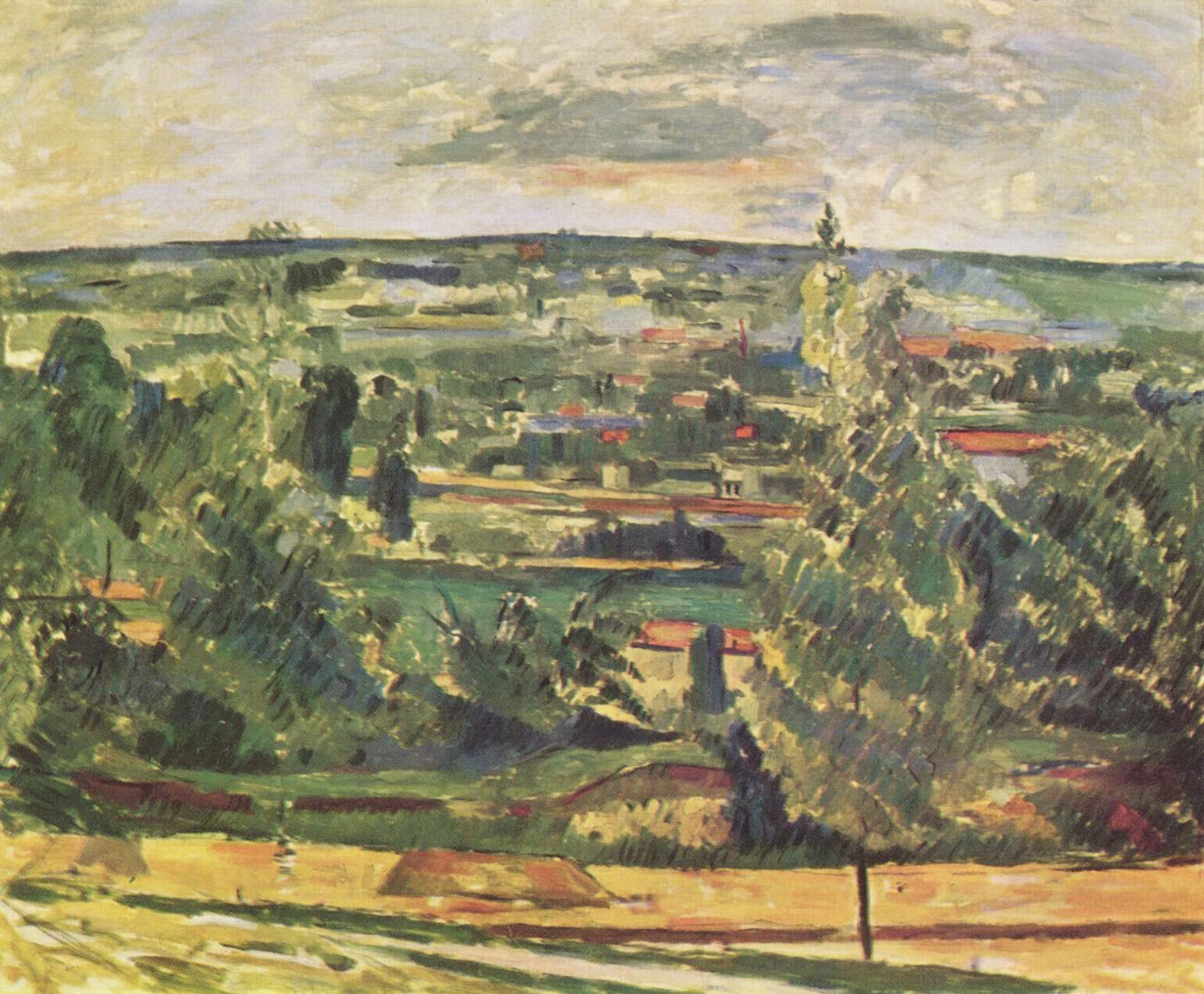 Landscape of the Jas de Bouffan (1885) Paul Cézanne tablo - Dekolata