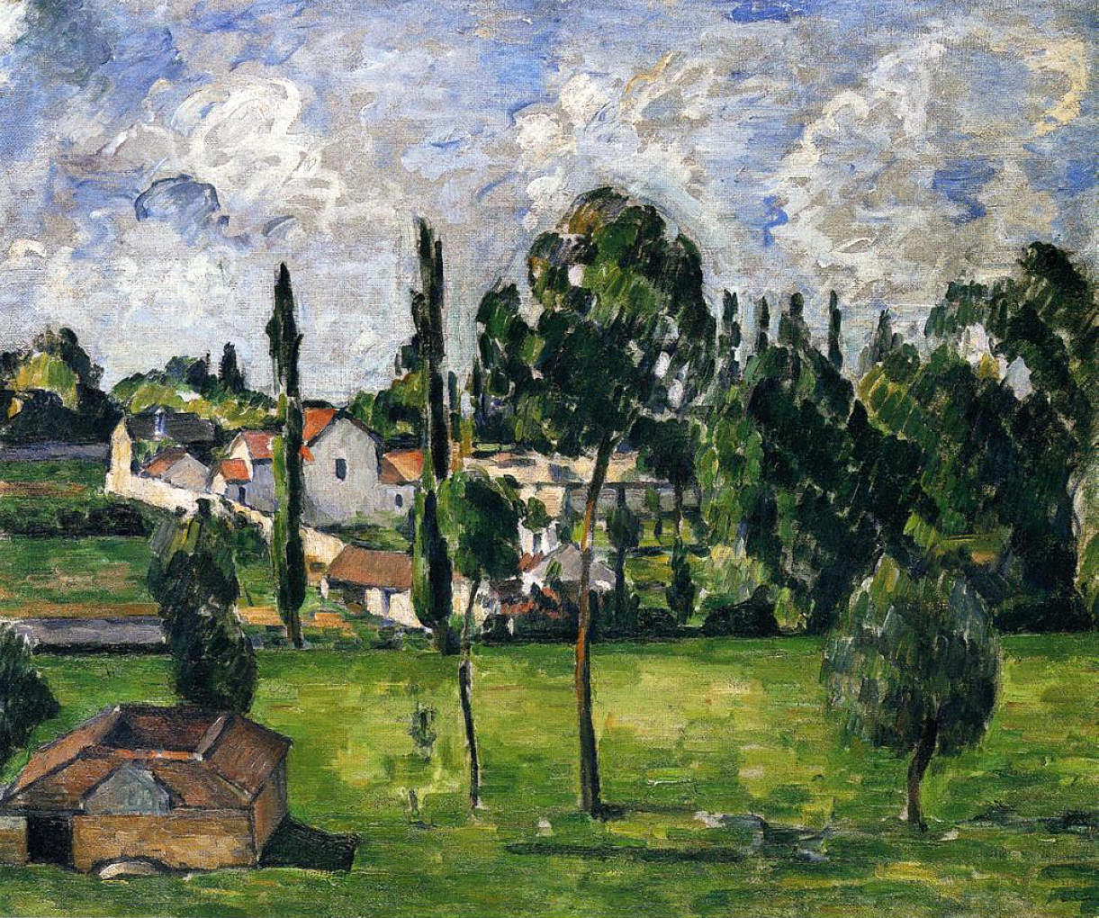 Landscape with Waterline (1879) Paul Cézanne tablo - Dekolata