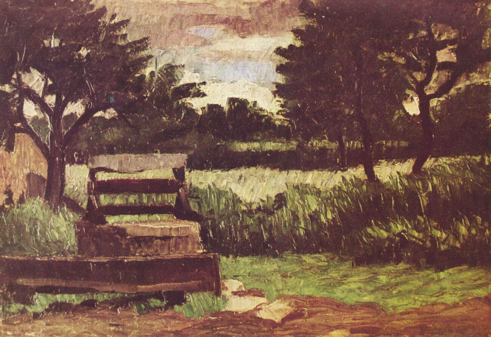 Landscape with fountain (1867) Paul Cézanne tablo - Dekolata