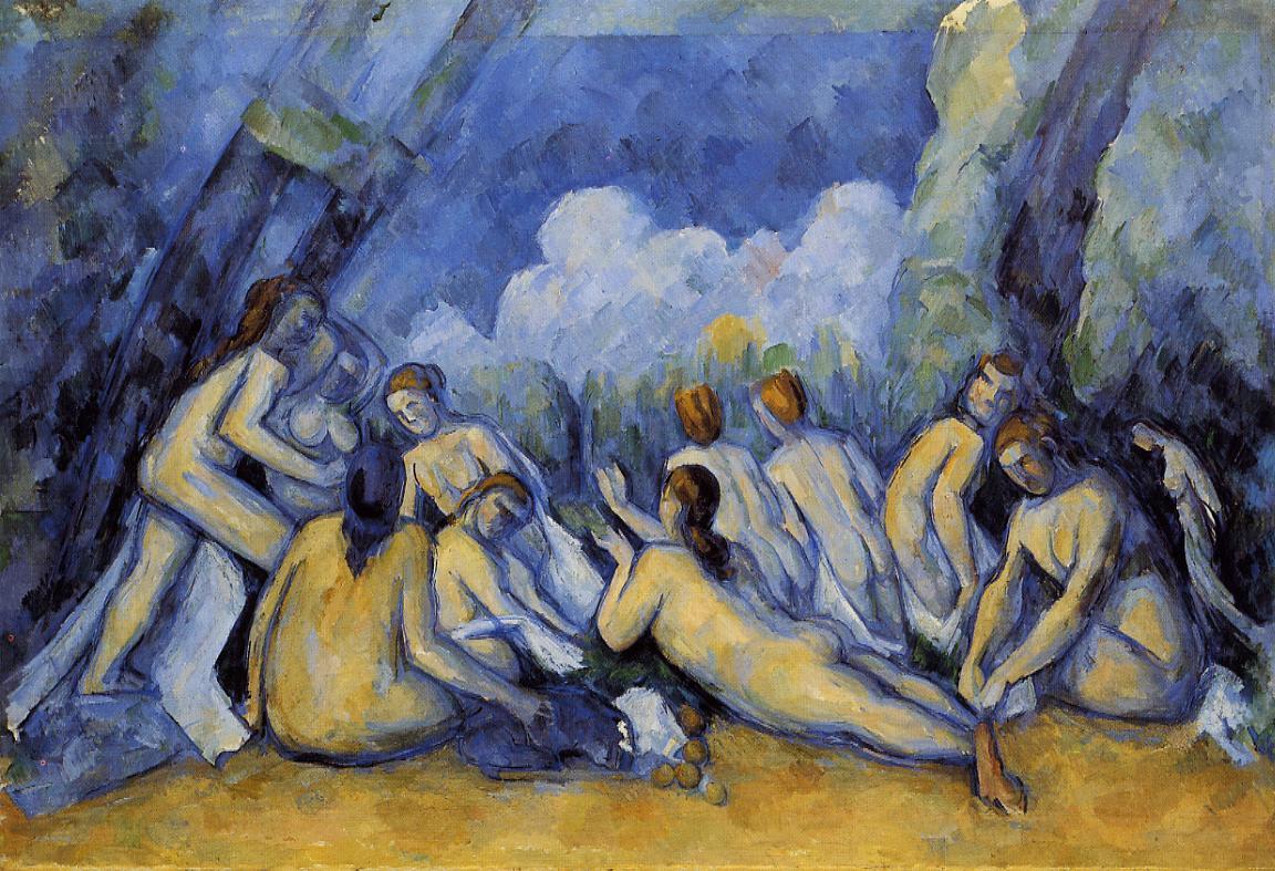 Large Bathers (1900) – Paul Cézanne Tablo