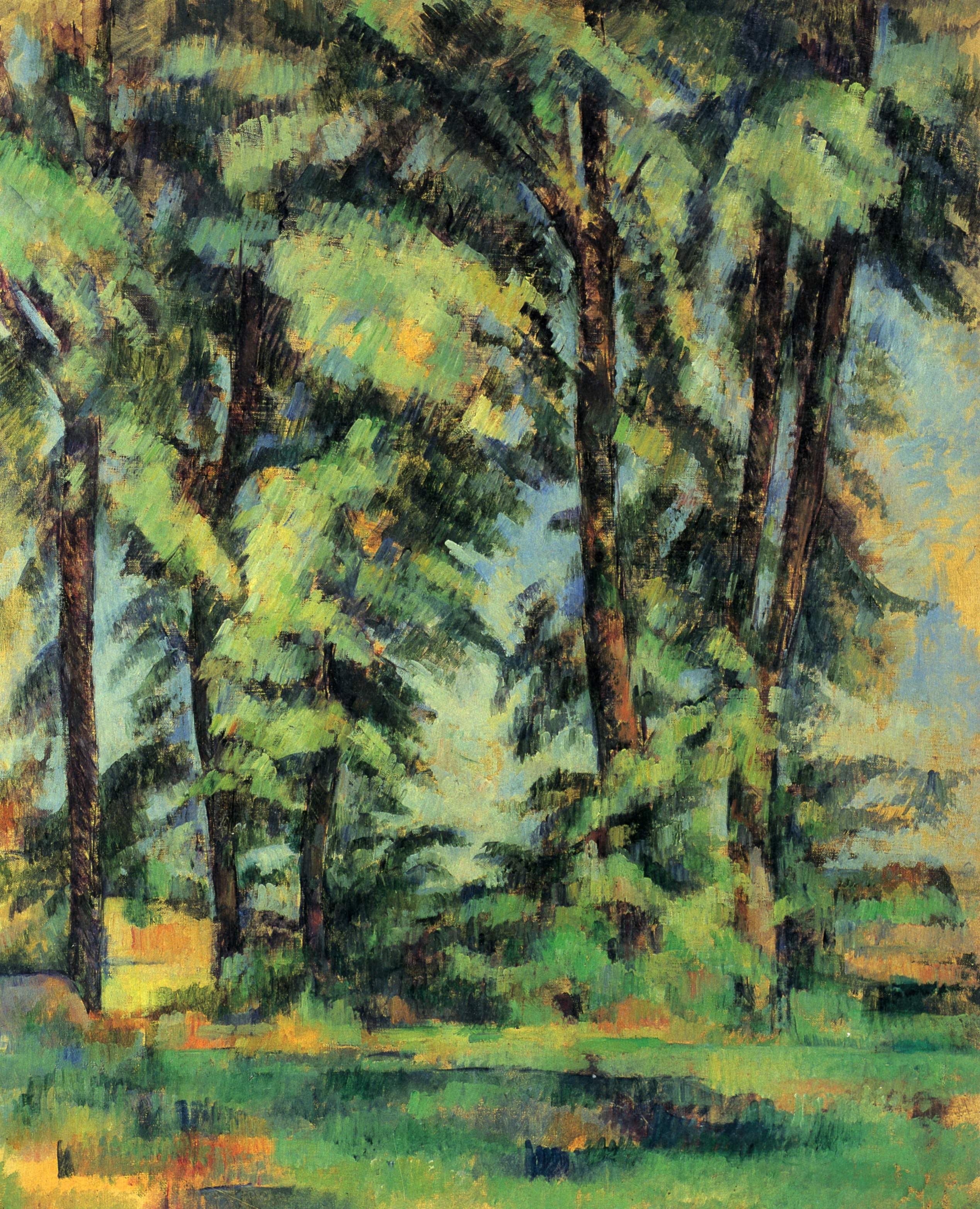 Large Trees at Jas de Bouffan (1887) Paul Cézanne tablo - Dekolata