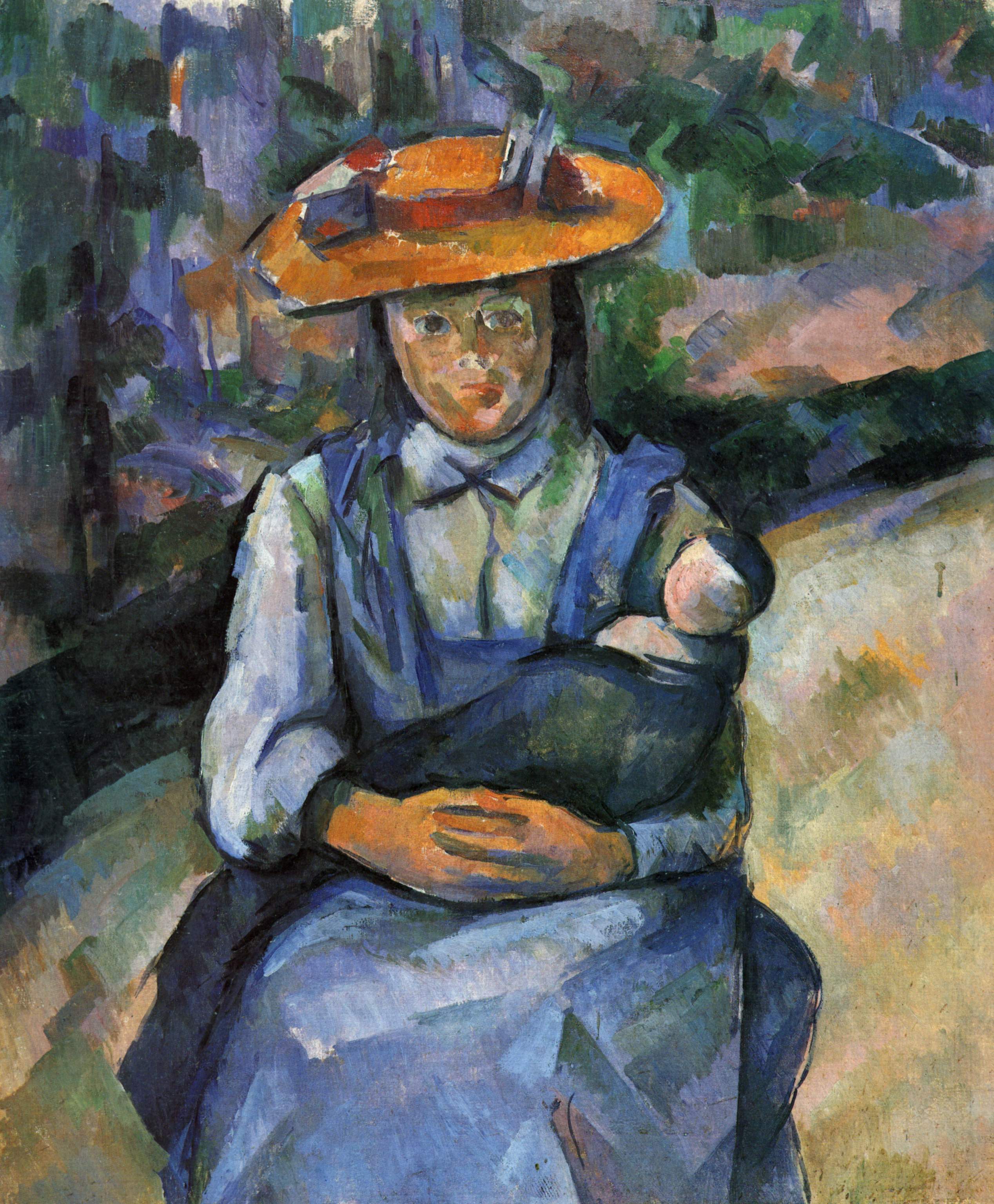 Little Girl with a Doll (1904) Paul Cézanne tablo - Dekolata