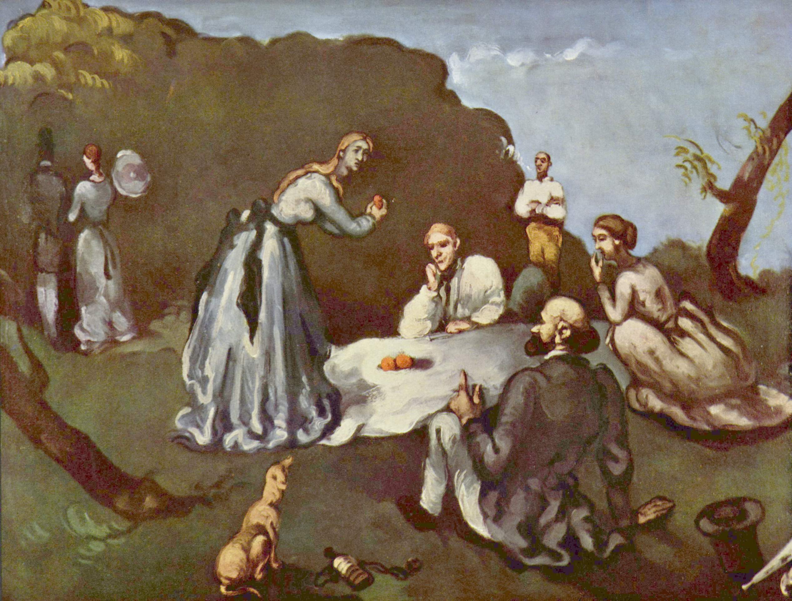 Luncheon on the Grass (1869) Paul Cézanne tablo - Dekolata
