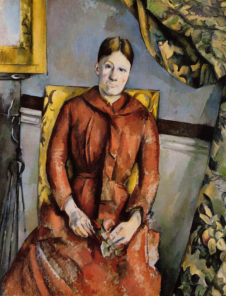Madame Cezanne in a Yellow Chair (1890) Paul Cézanne tablo - Dekolata