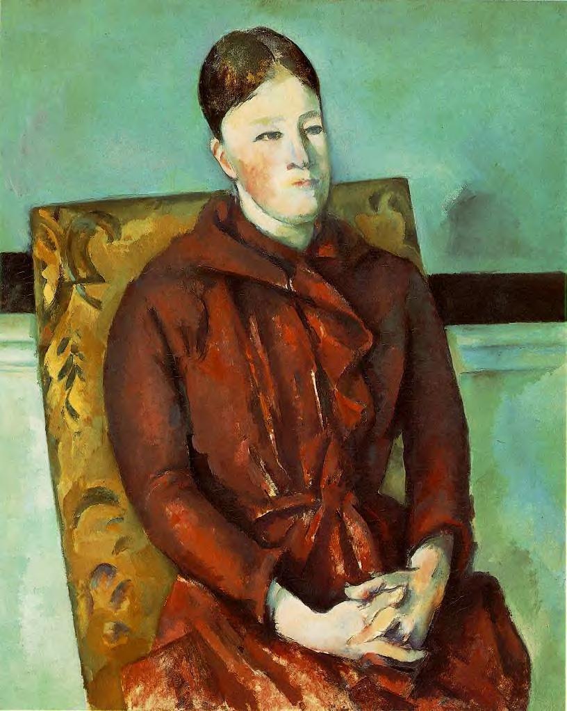 Madame Cezanne in a Yellow Chair (1891) Paul Cézanne tablo - Dekolata