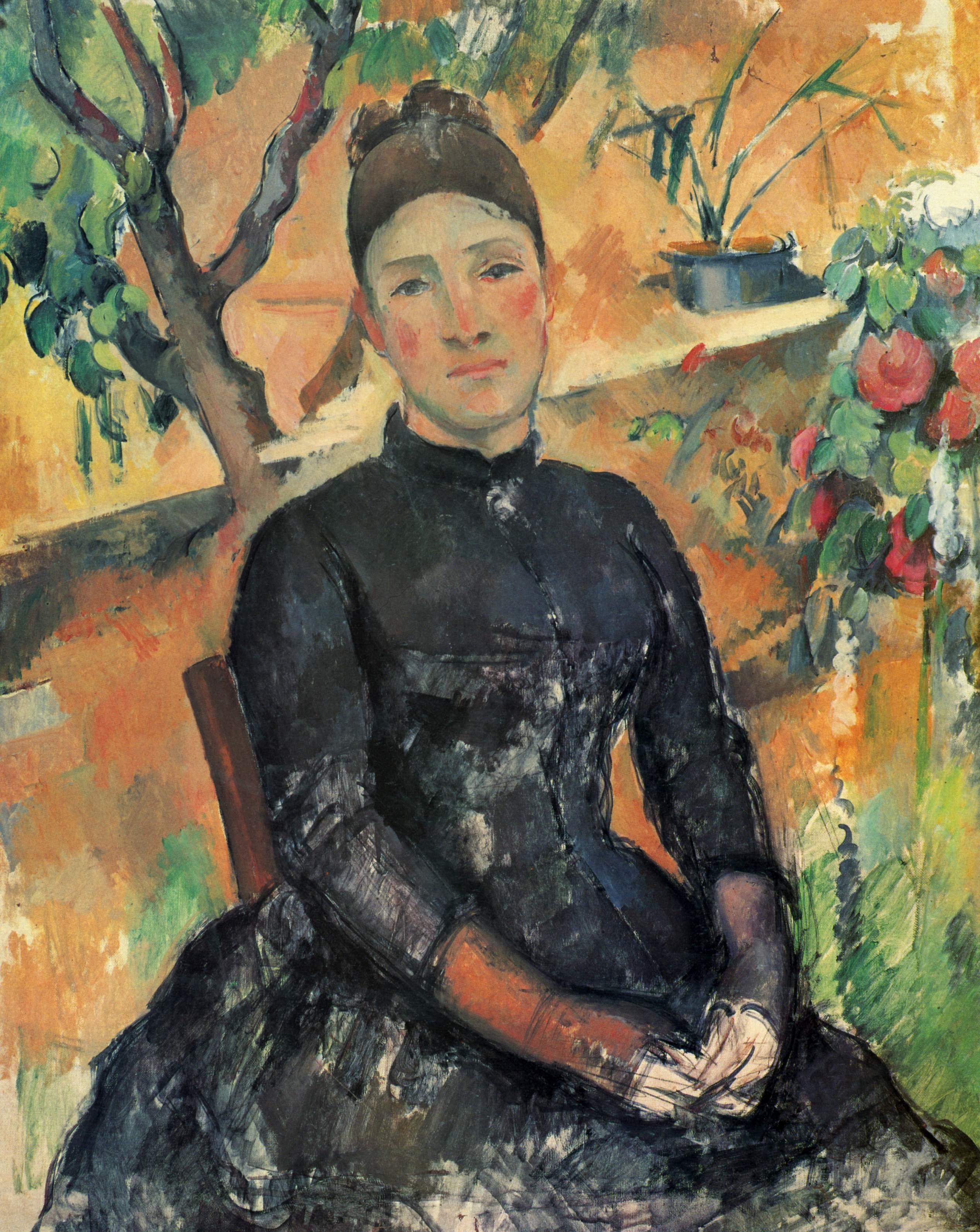 Madame Cezanne in the Greenhouse (1892) Paul Cézanne tablo - Dekolata