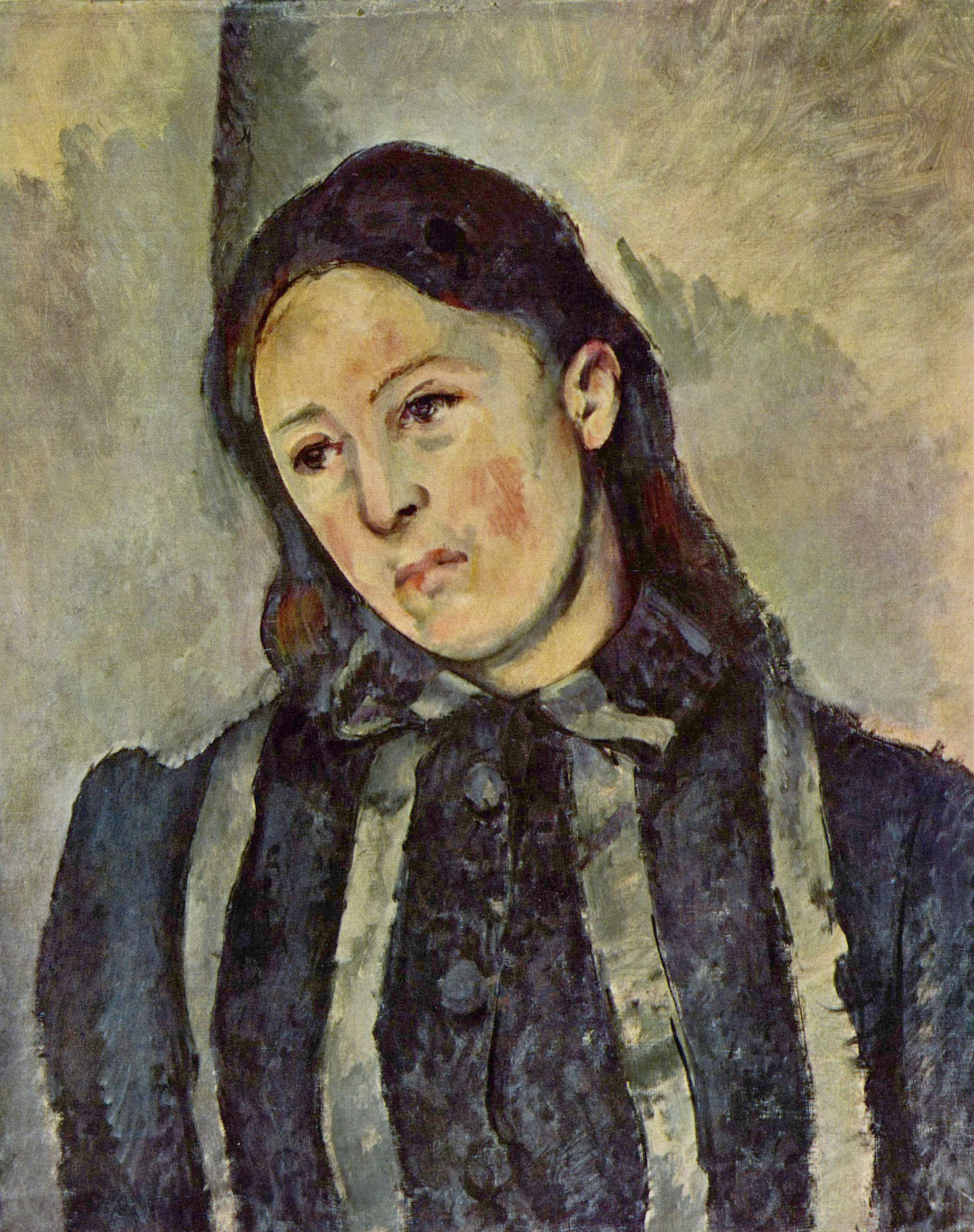 Madame Cezanne with Unbound Hair (1887) Paul Cézanne tablo - Dekolata