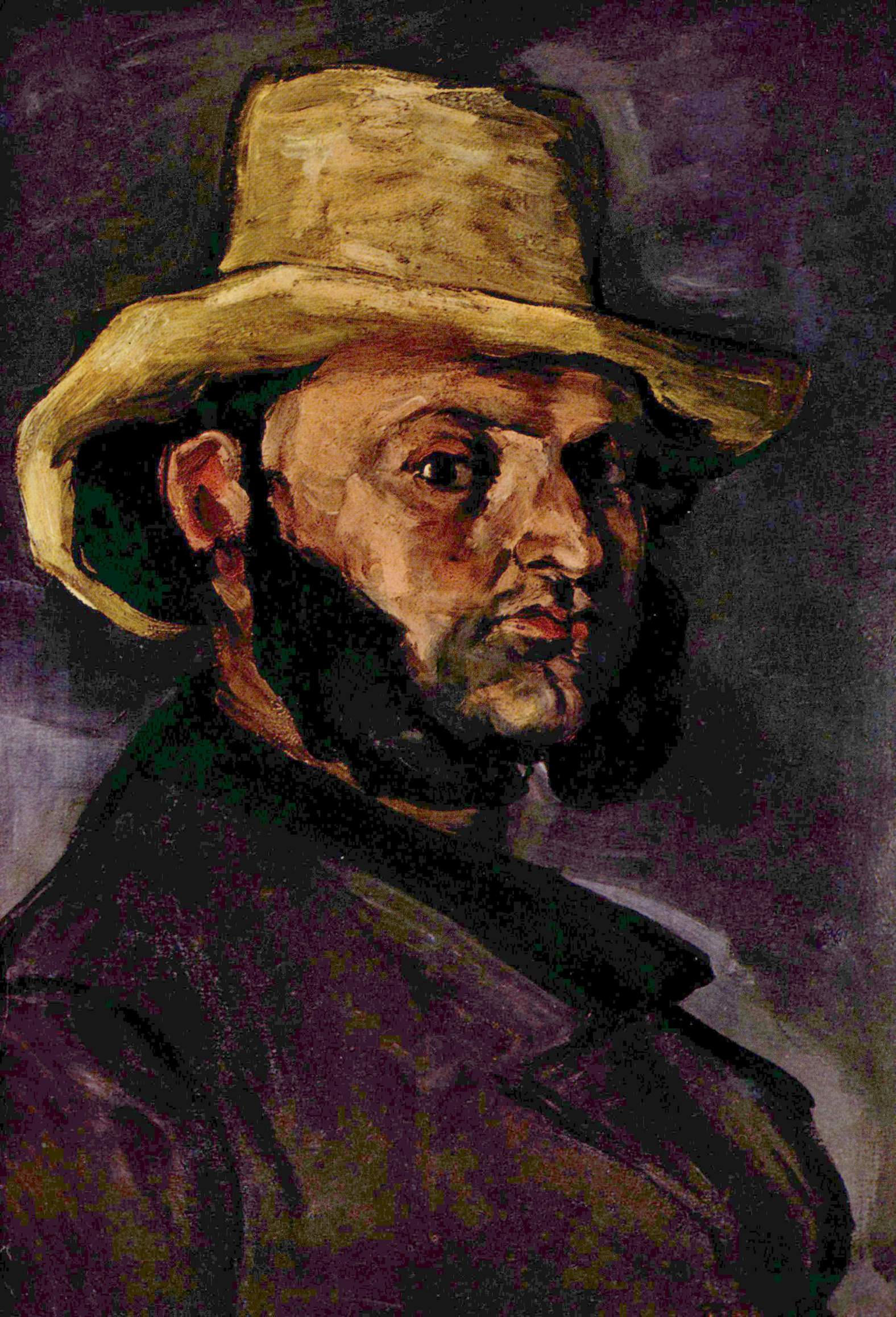 Man in a Straw Hat (1871) – Paul Cézanne Tablo