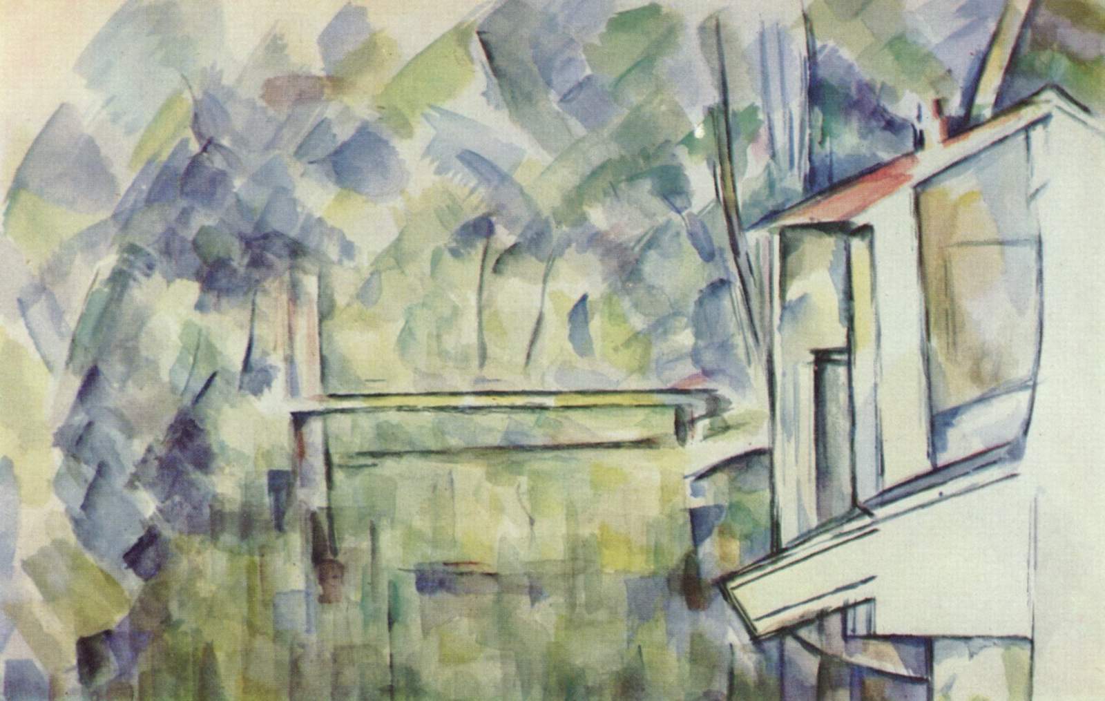 Mill on the River (1906) Paul Cézanne tablo - Dekolata