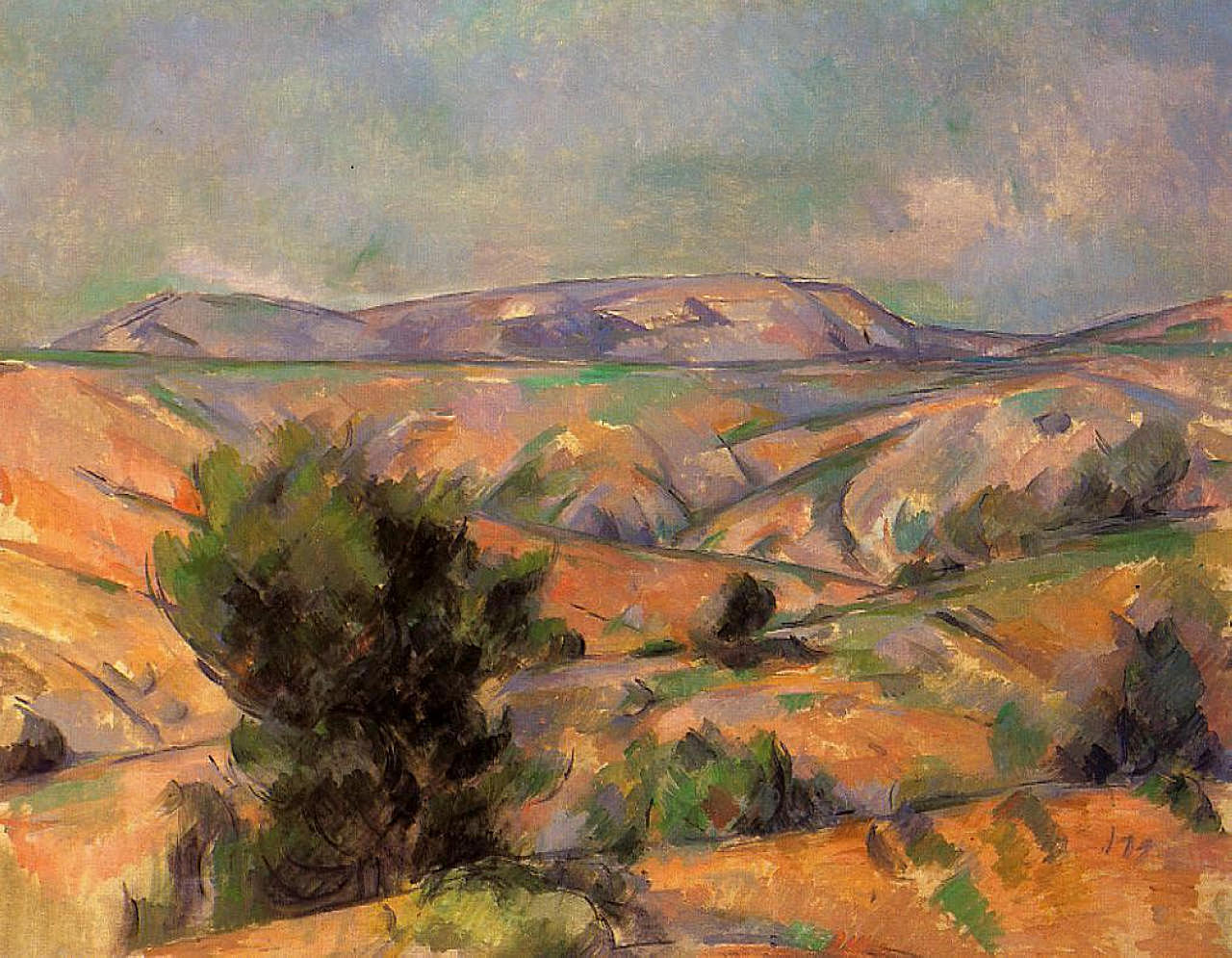 Mount Sainte Victoire Seen from Gardanne (1886) Paul Cézanne tablo - Dekolata