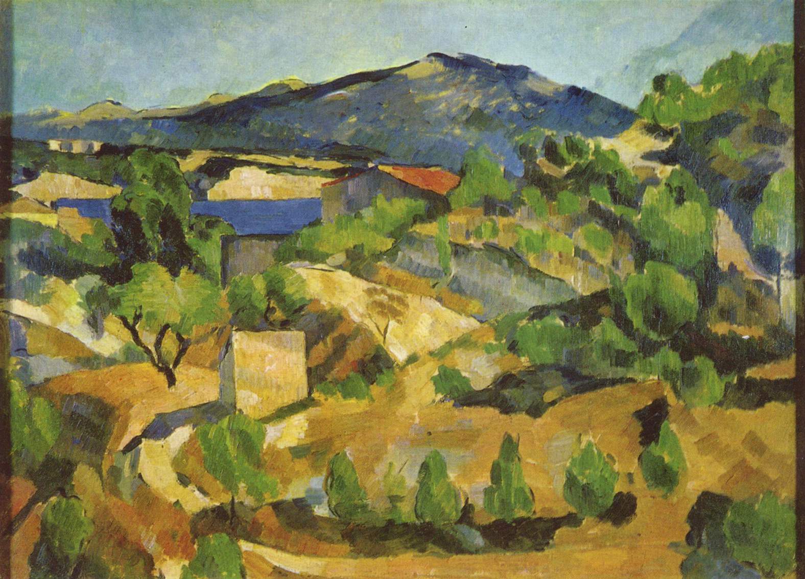 Mountains in Provence. L'Estaque (1880) Paul Cézanne tablo - Dekolata