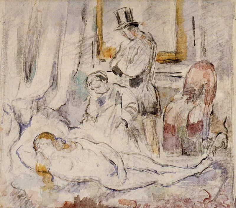 Olympia (1875) Paul Cézanne tablo - Dekolata