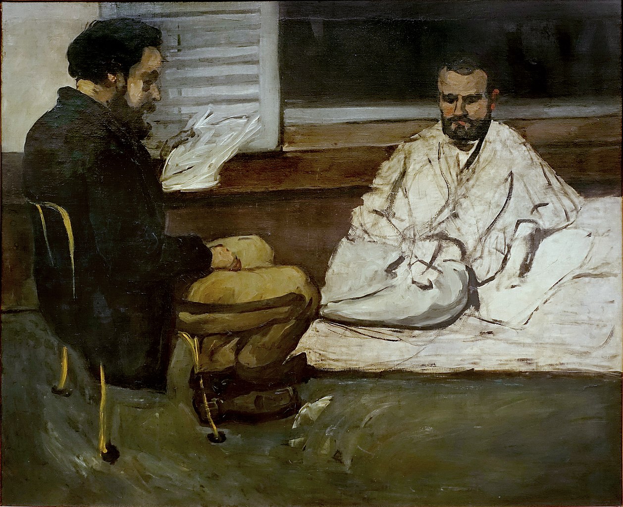 Paul Alexis Reading a Manuscript to Emile Zola (1870) Paul Cézanne tablo - Dekolata