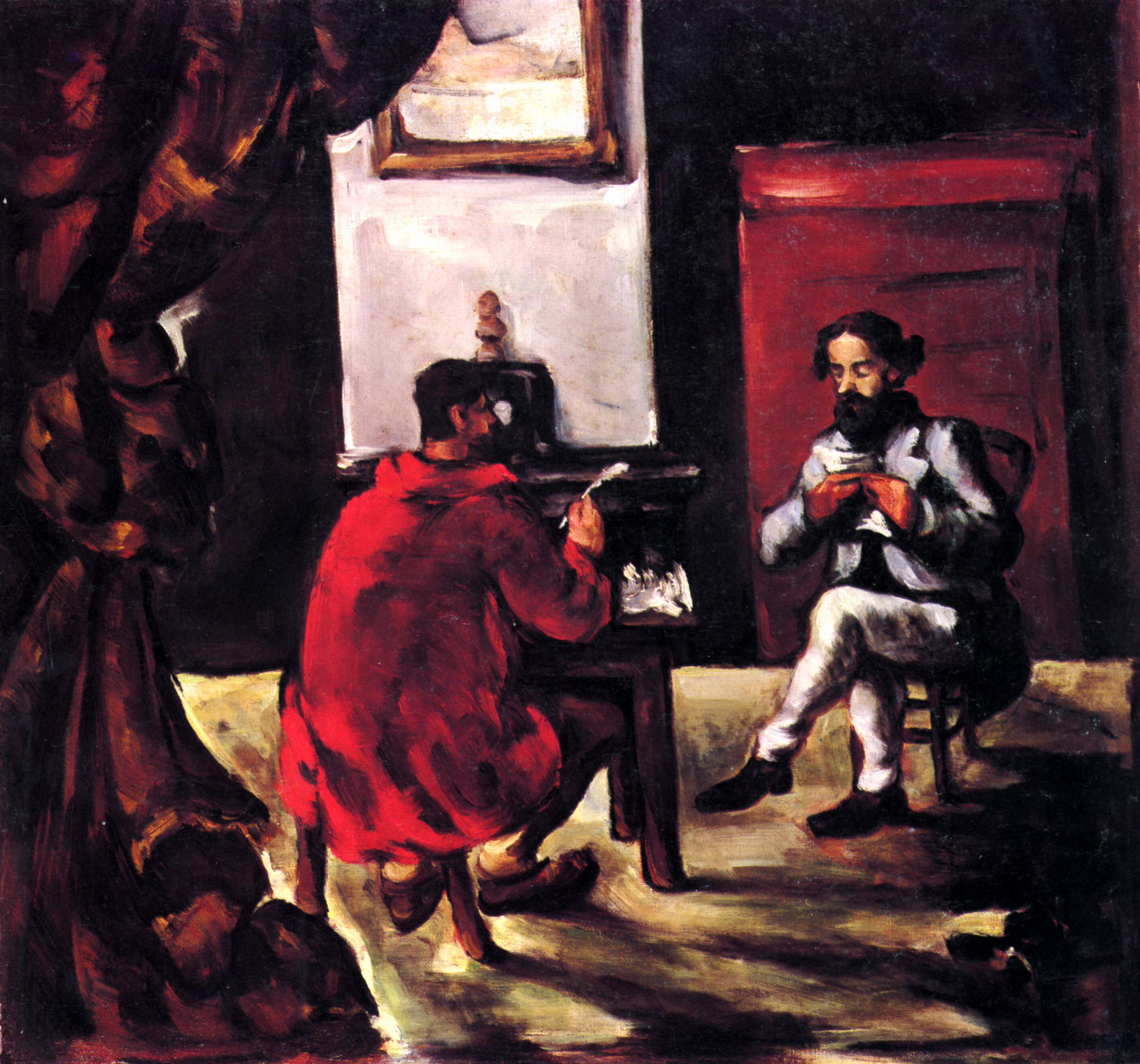 Paul Alexis Reading at Zola's House (1870) Paul Cézanne tablo - Dekolata