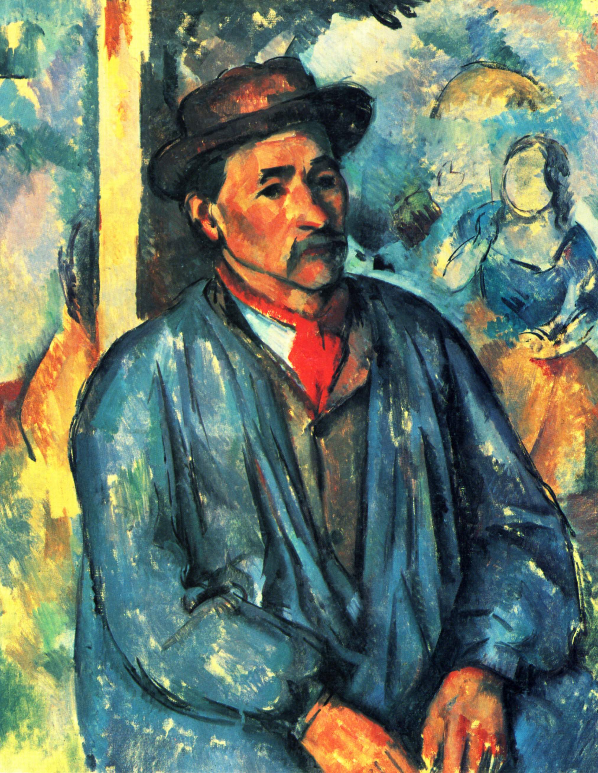 Peasant in a Blue Smock (1897) Paul Cézanne tablo - Dekolata