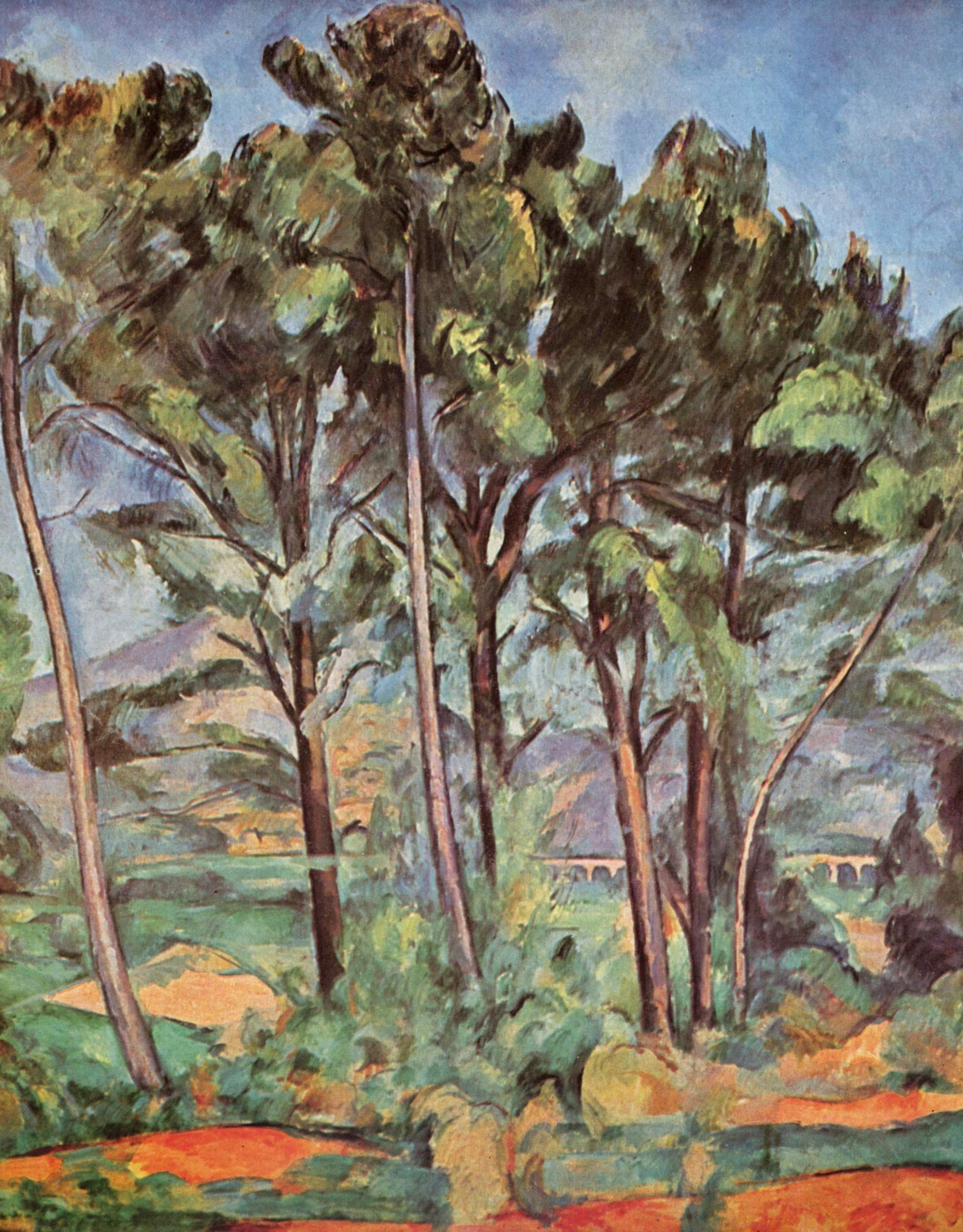 Pine and Aqueduct (1900) Paul Cézanne tablo - Dekolata