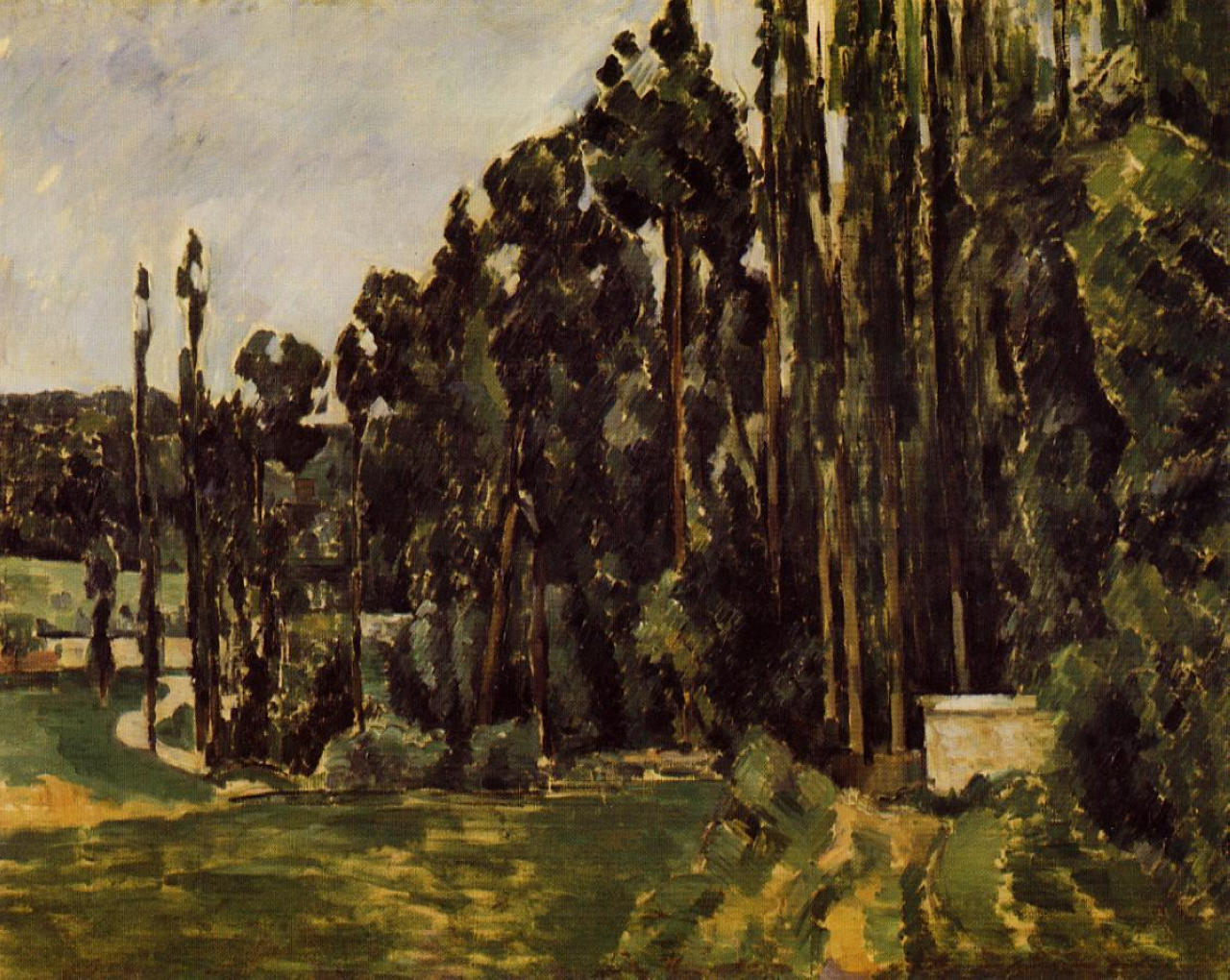 Poplars (1880) Paul Cézanne tablo - Dekolata