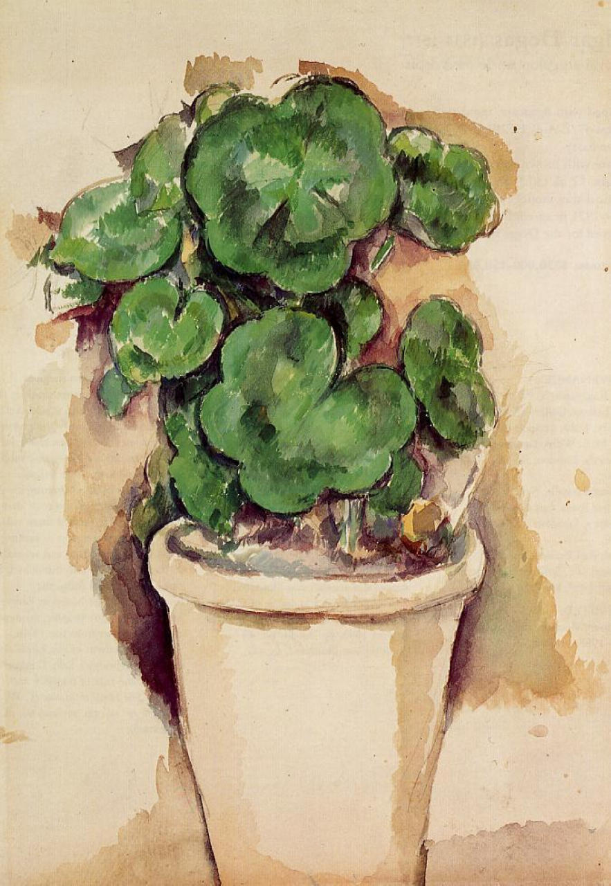 Pot of Geraniums (1885) Paul Cézanne tablo - Dekolata
