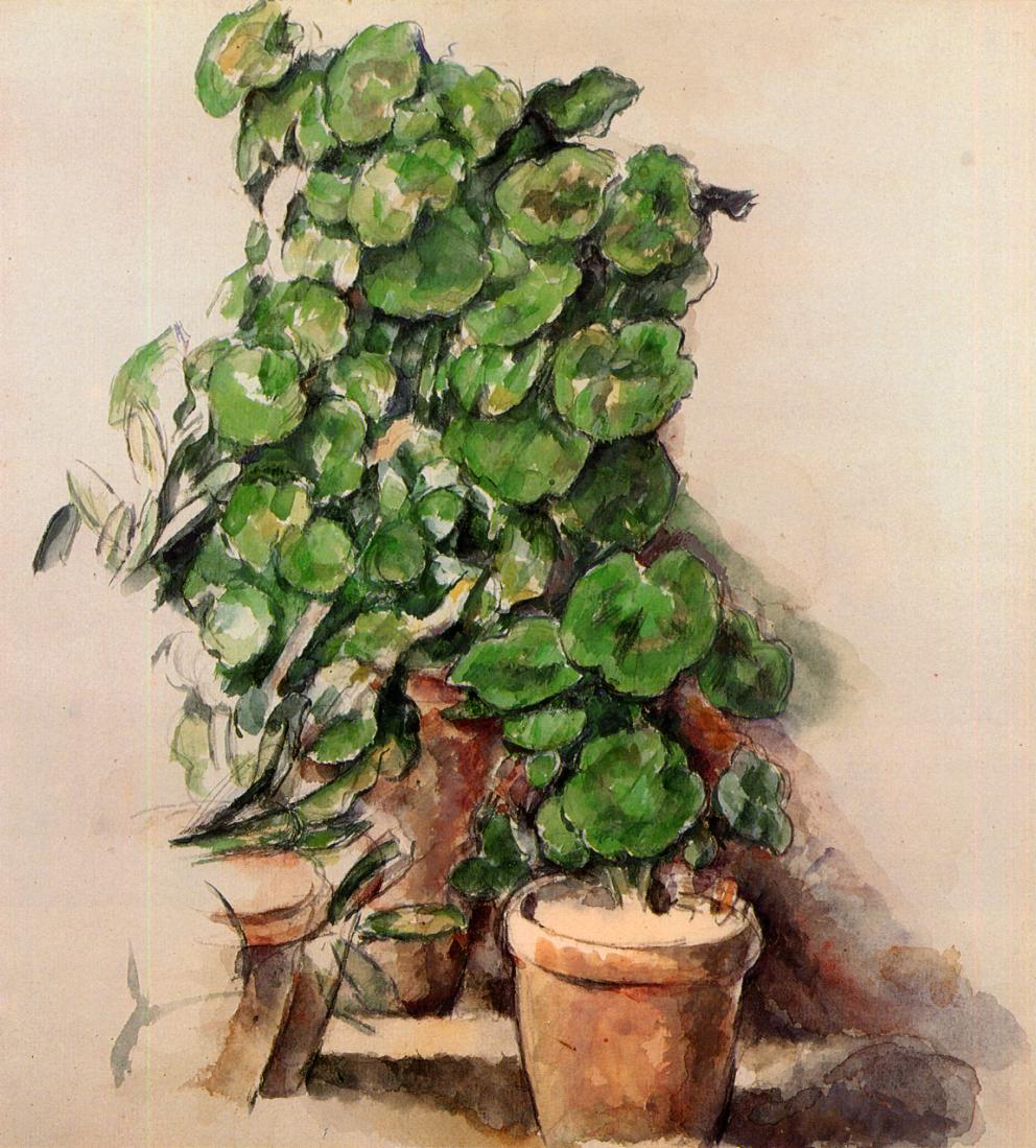 Pots of Geraniums (1888) Paul Cézanne tablo - Dekolata
