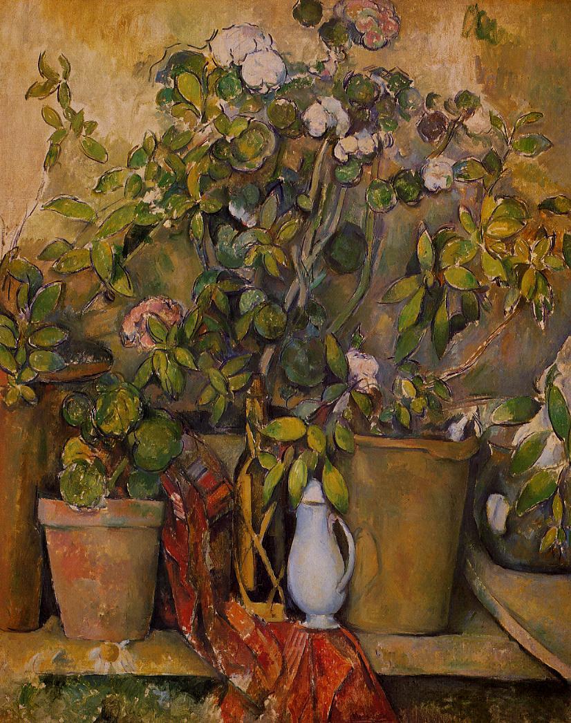 Potted Plants (1890) – Paul Cézanne Tablo