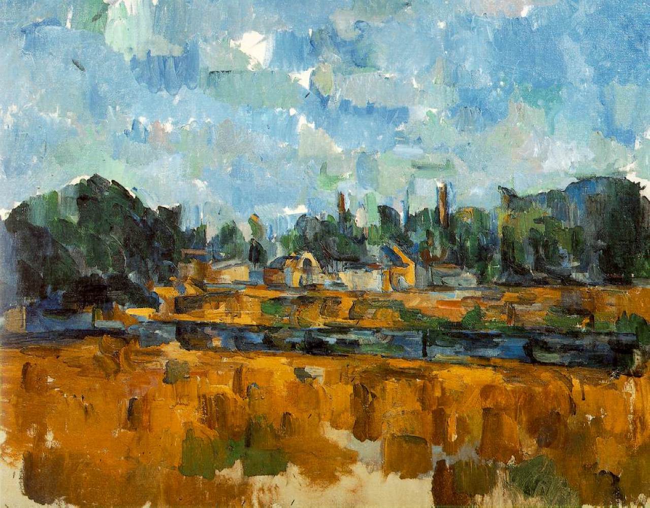 Riverbanks (1905) – Paul Cézanne Tablo