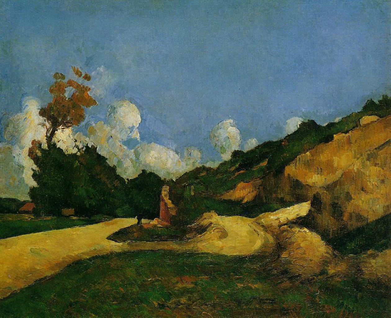 Road (1871) Paul Cézanne tablo - Dekolata
