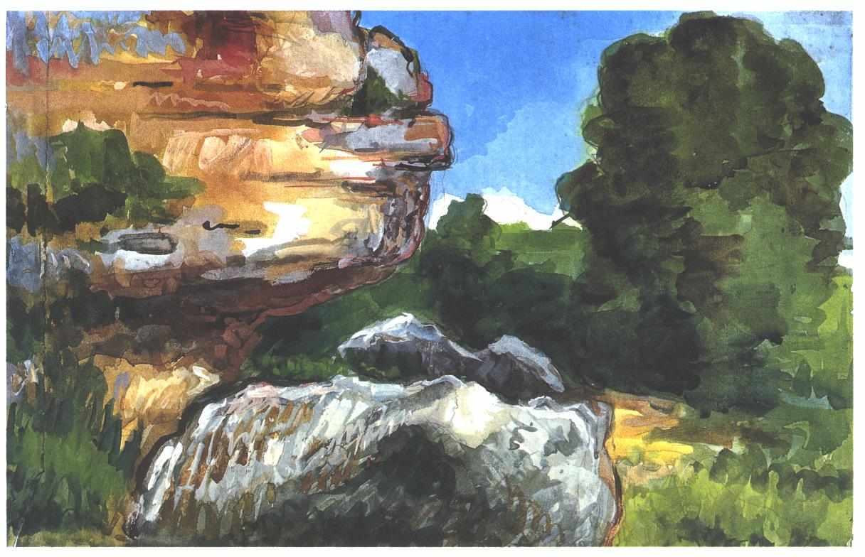 Rocks (1867) Paul Cézanne tablo - Dekolata