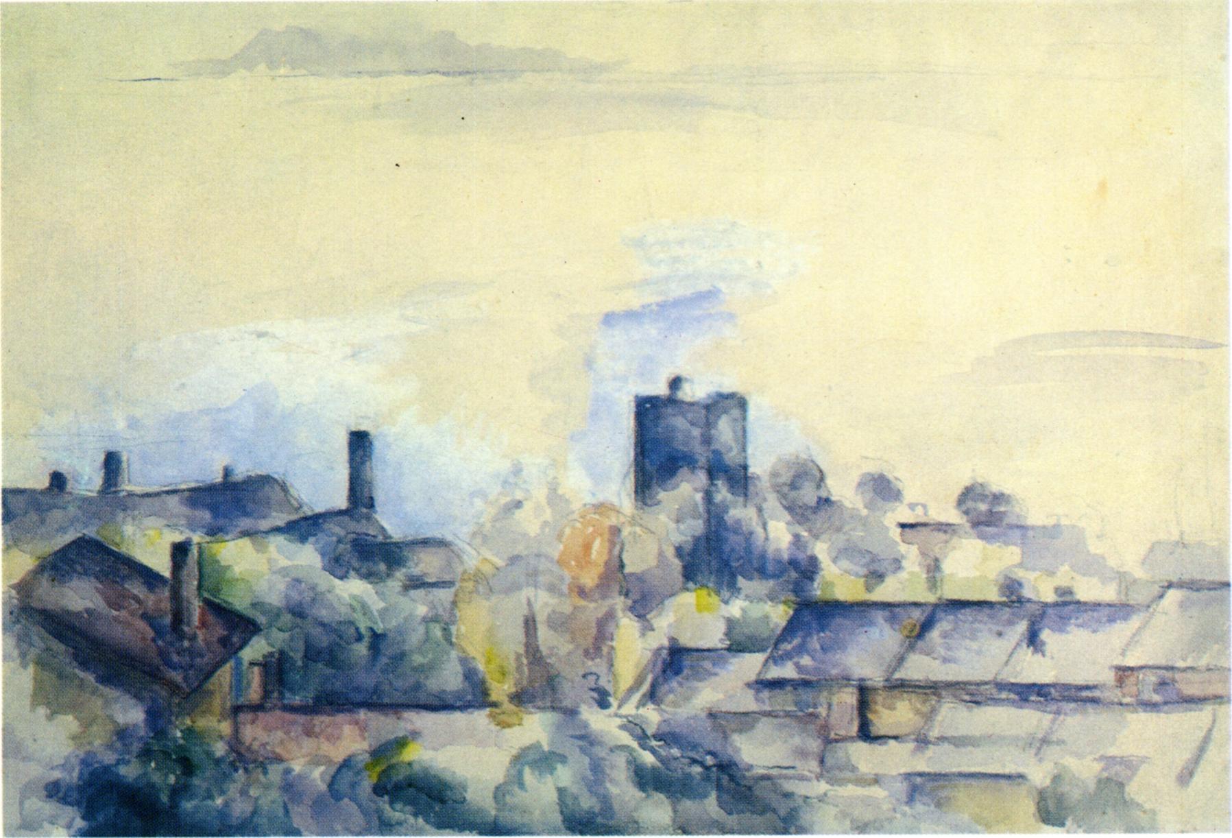 Roofs in L'Estaque (1882) Paul Cézanne tablo - Dekolata
