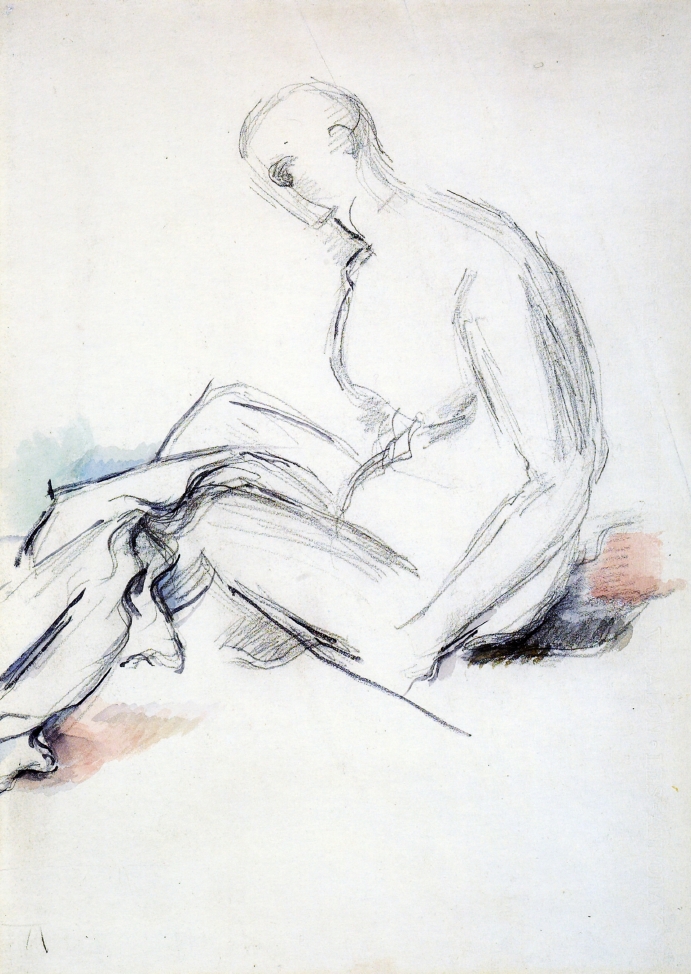 Seated Nude (1885) Paul Cézanne tablo - Dekolata
