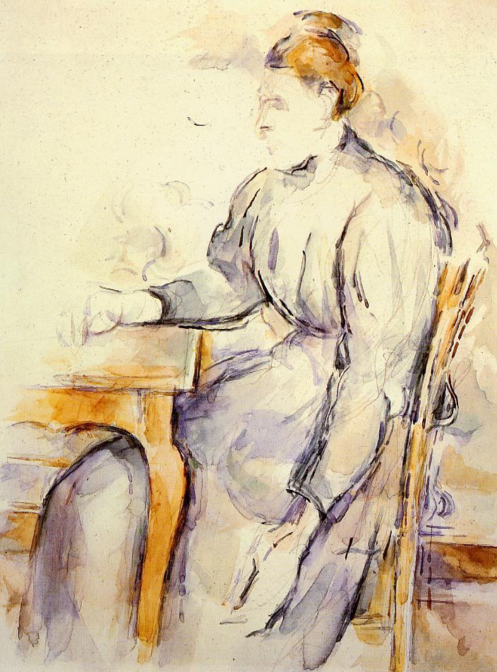 Seated Woman (1895) Paul Cézanne tablo - Dekolata