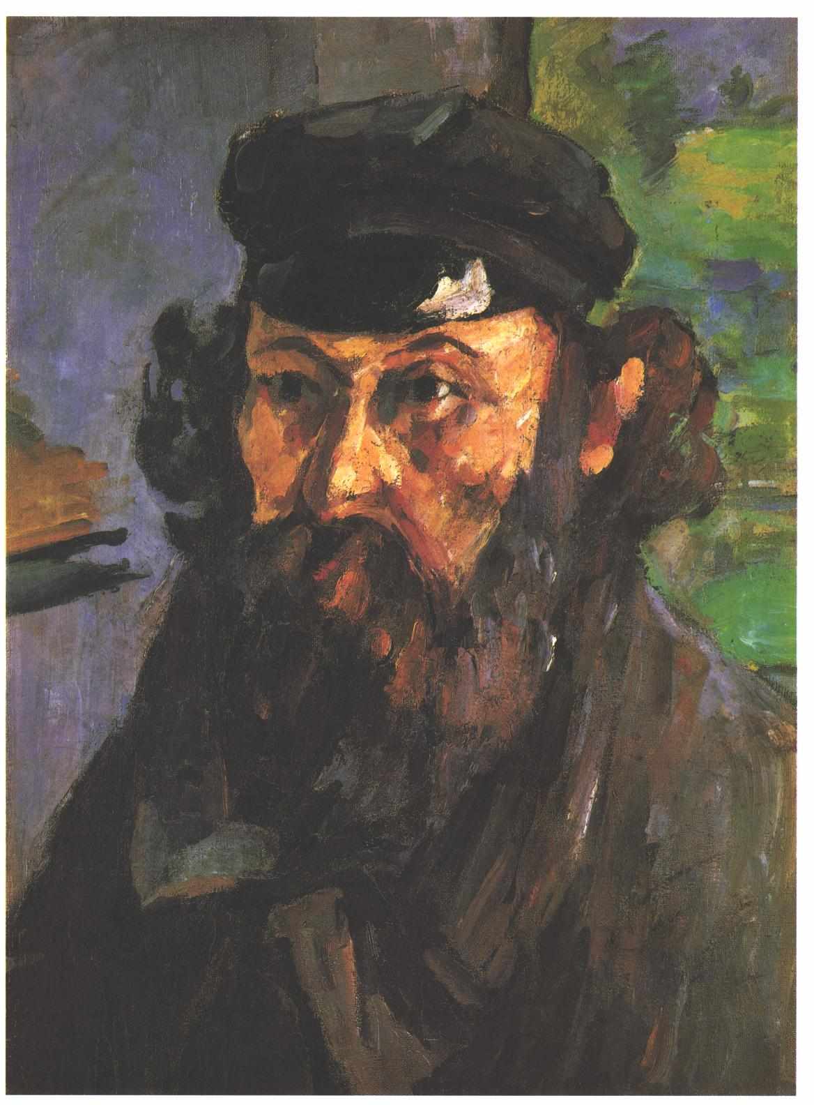 Self Portrait in a Casquette (1872) Paul Cézanne tablo - Dekolata
