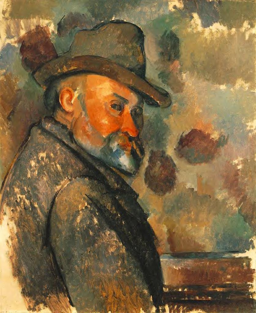 Self Portrait in a Felt Hat (1894) Paul Cézanne tablo - Dekolata