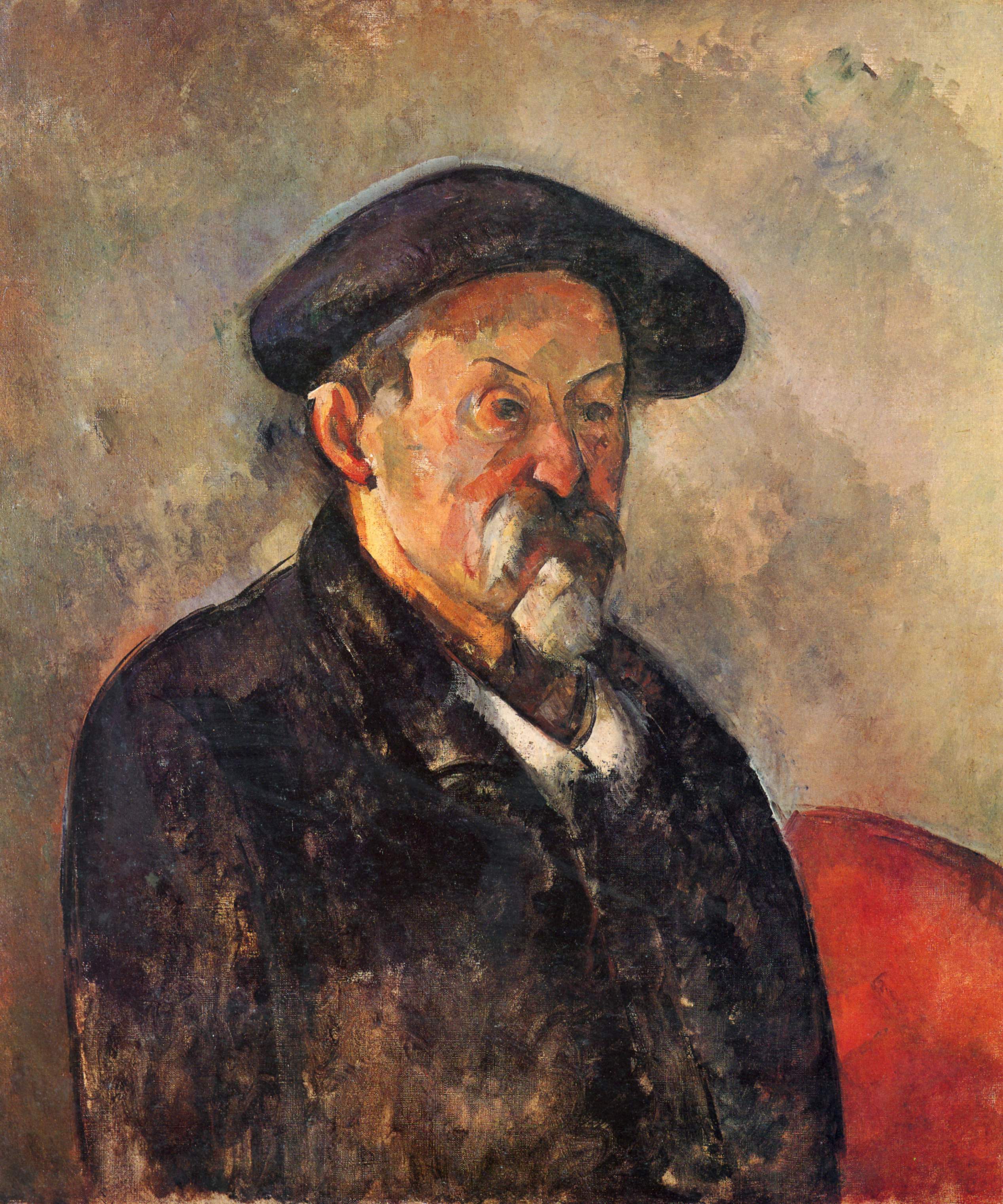 Self Portrait with Beret (1900) Paul Cézanne tablo - Dekolata