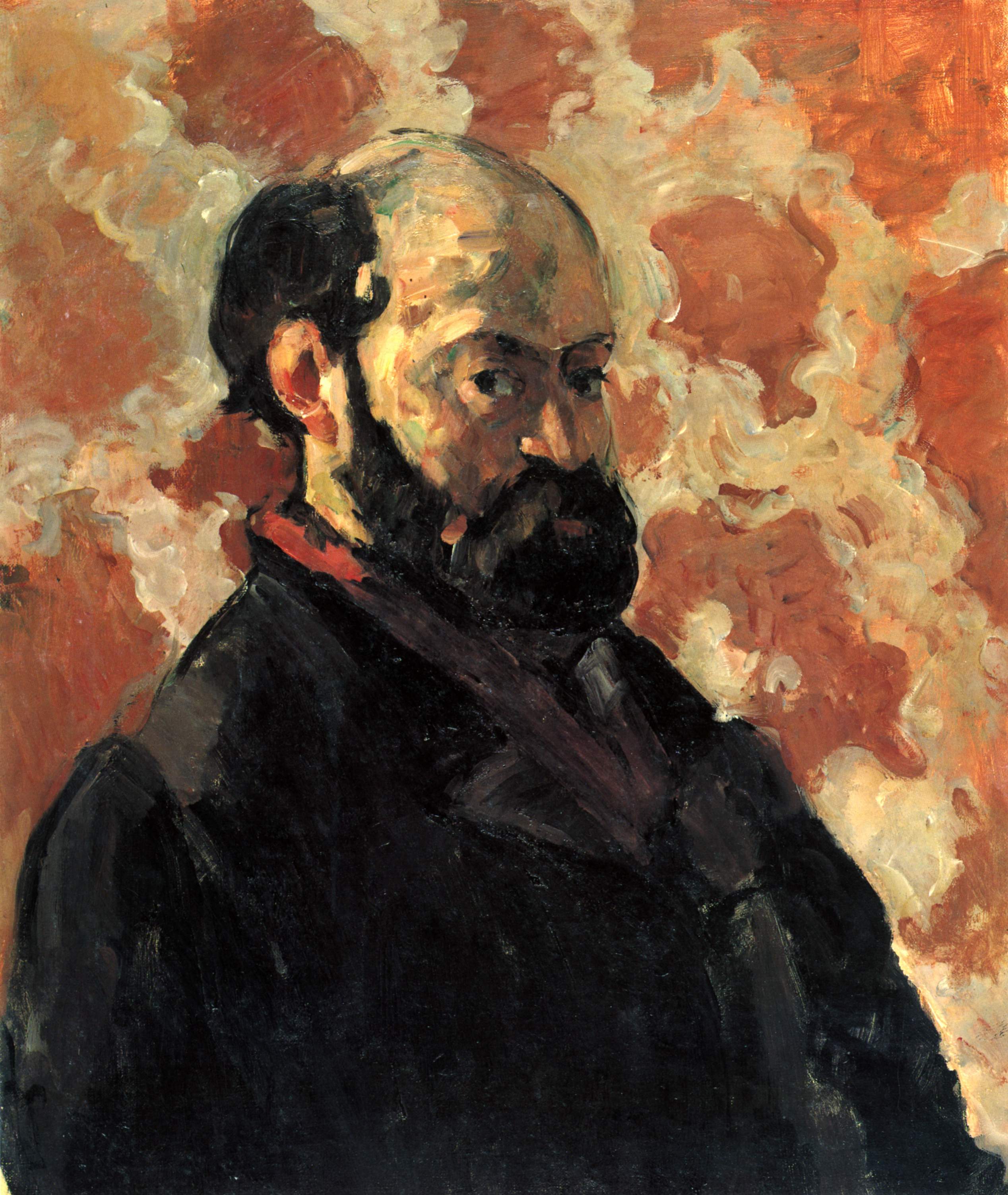 Self portrait in front of pink background (1875) Paul Cézanne tablo - Dekolata