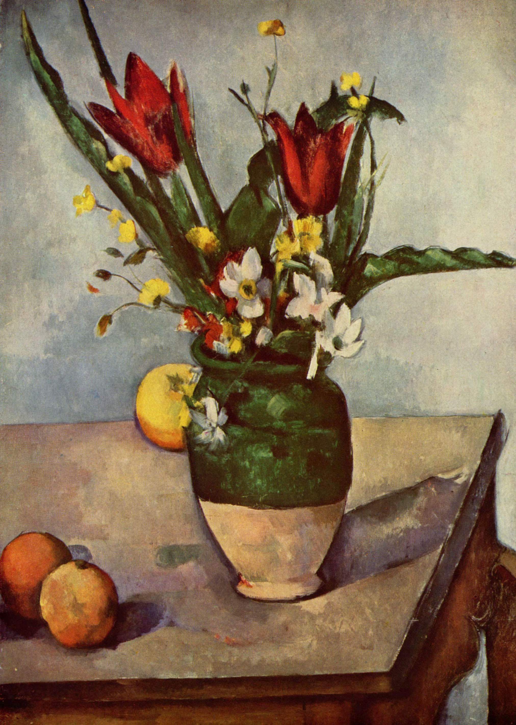 Still Life, Tulips and apples (1894) Paul Cézanne tablo - Dekolata