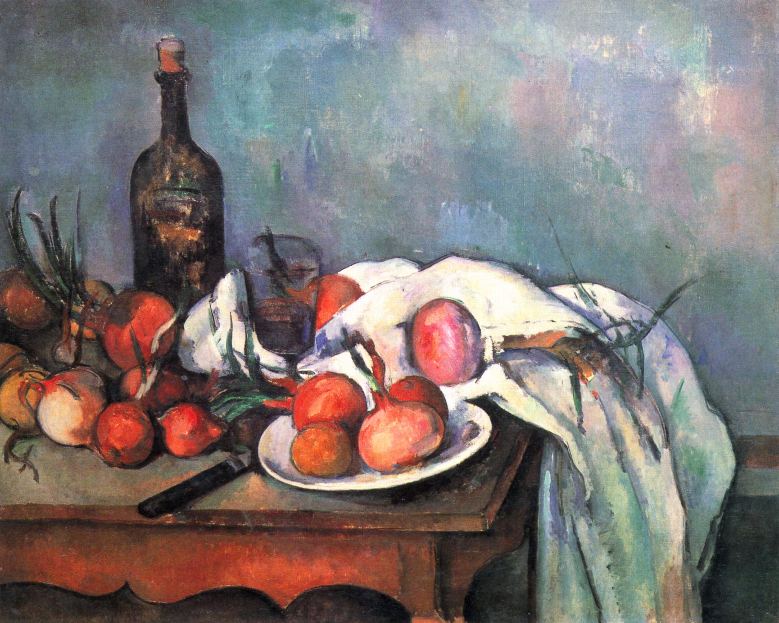 Still Life with Red Onions (1898) – Paul Cézanne Tablo