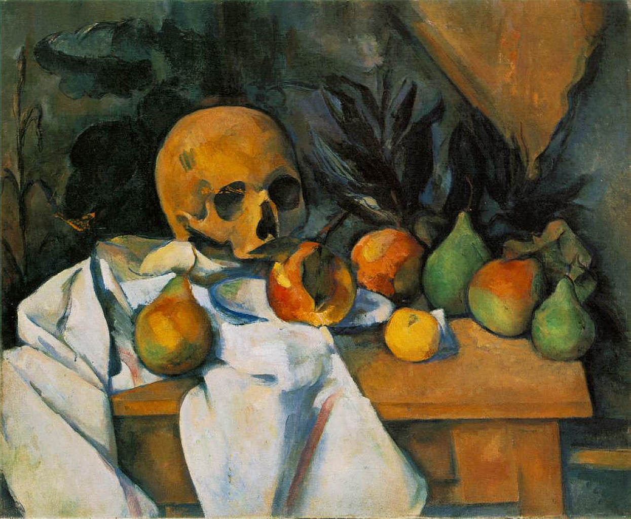 Still Life with Skull (1898) Paul Cézanne tablo - Dekolata