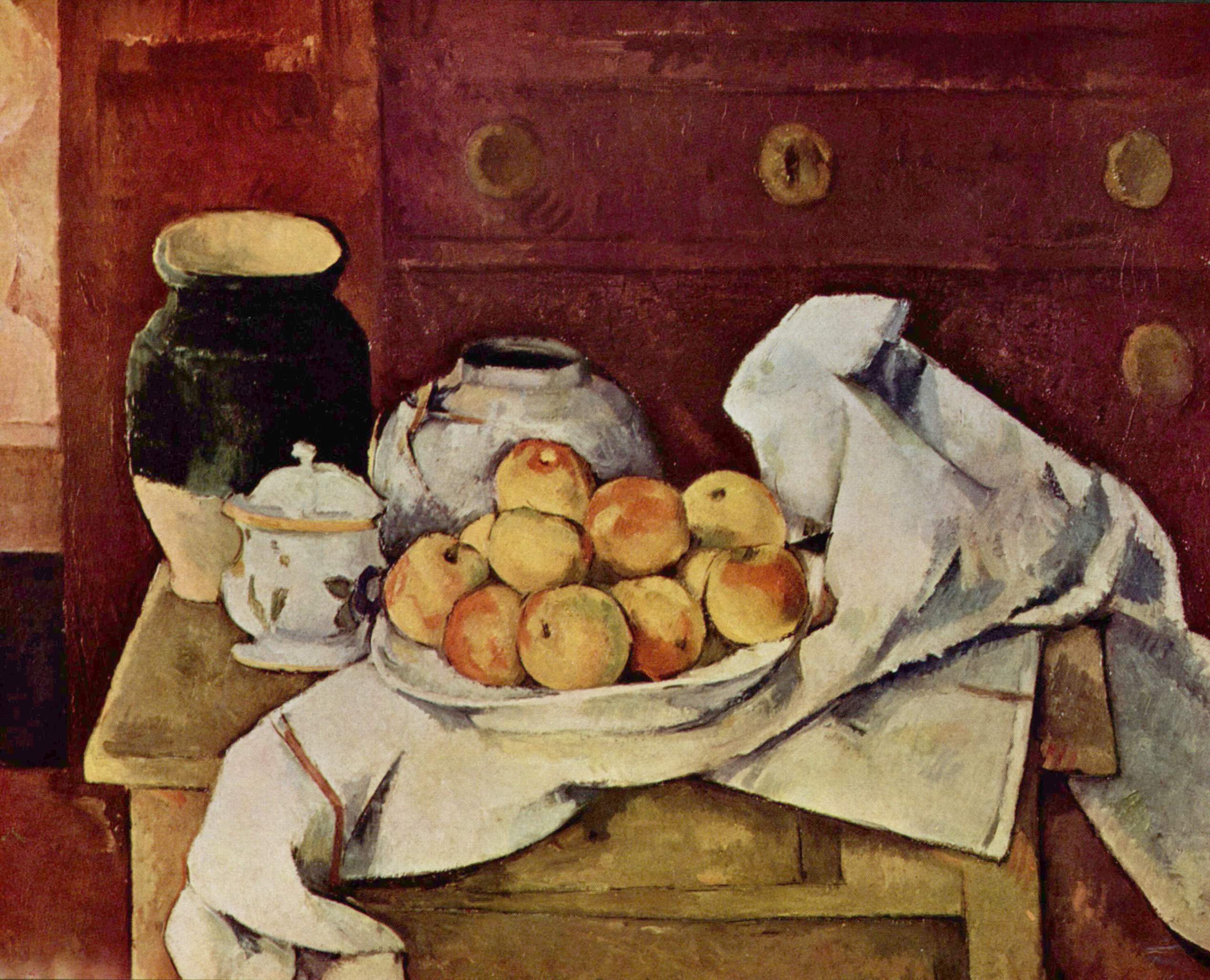 Still Life with a Chest of Drawers (1887) Paul Cézanne tablo - Dekolata