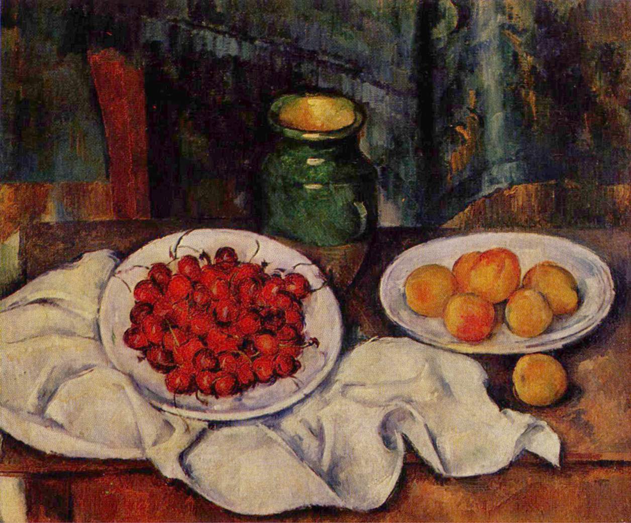 Still Life with a Plate of Cherries (1887) Paul Cézanne tablo - Dekolata