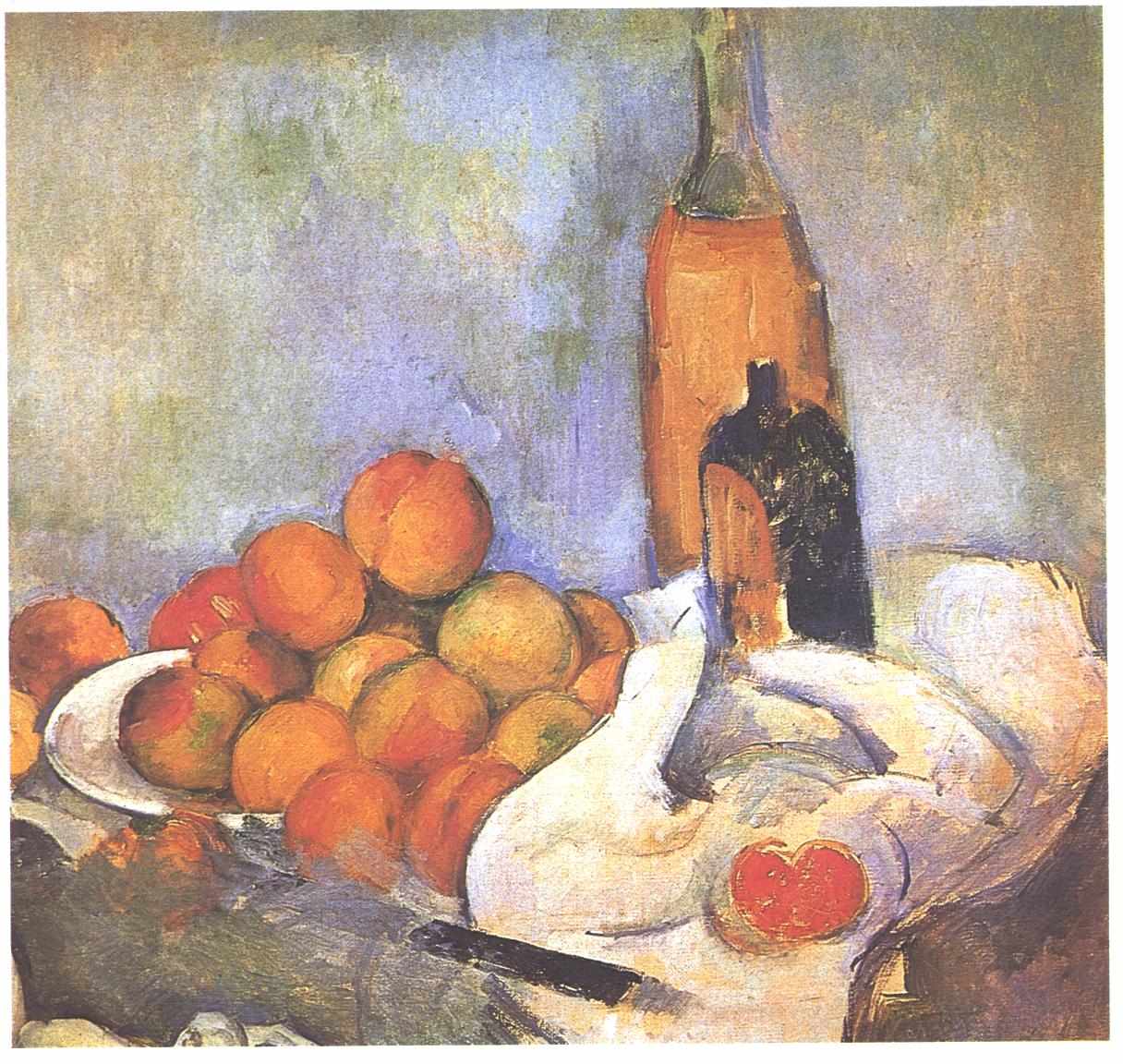 Still life with bottles and apples (1894) – Paul Cézanne Tablo