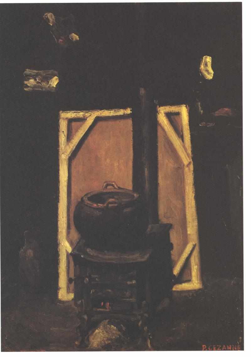Stove in the atelier (1865) Paul Cézanne tablo - Dekolata