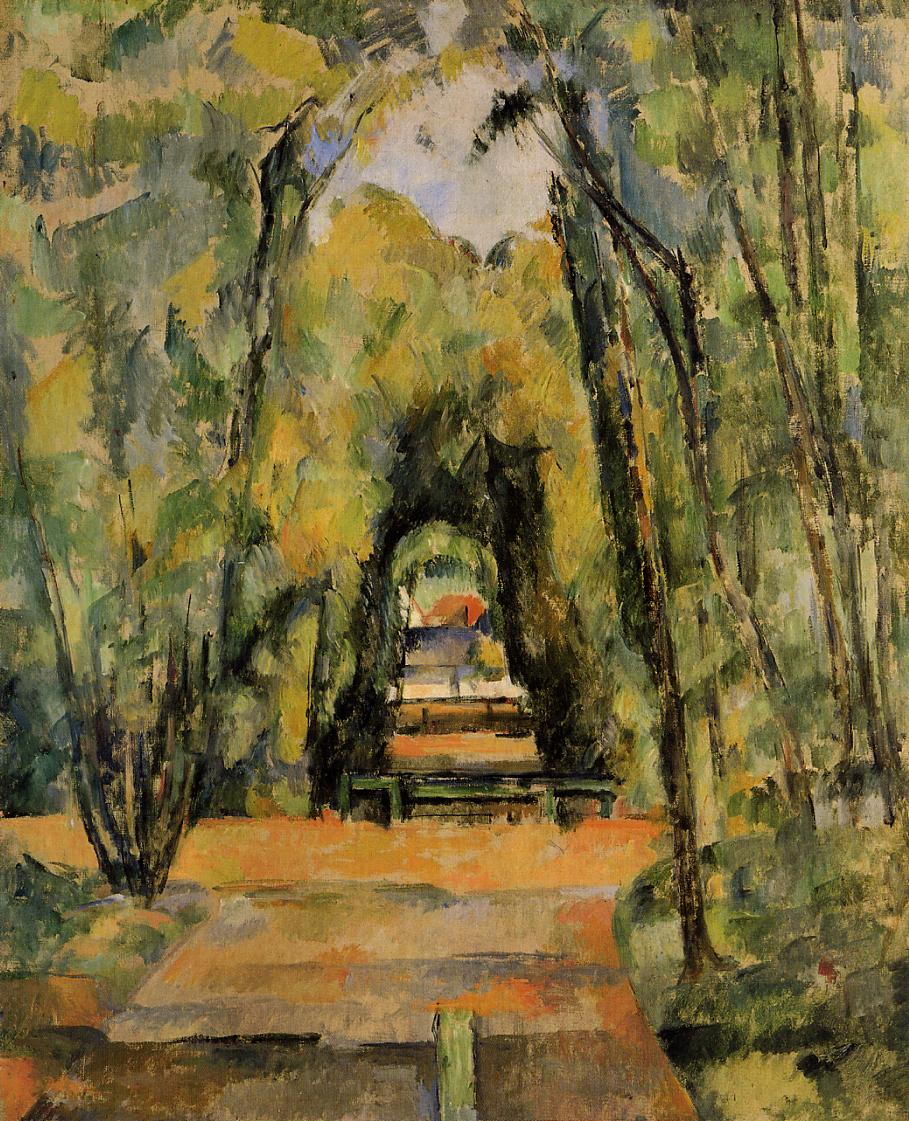 The Alley at Chantilly (1888) Paul Cézanne tablo - Dekolata