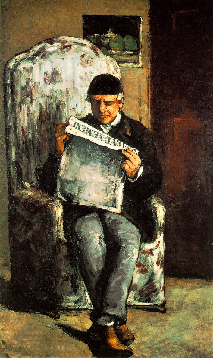 The Artist's Father Reading his Newspaper (1866) Paul Cézanne tablo - Dekolata