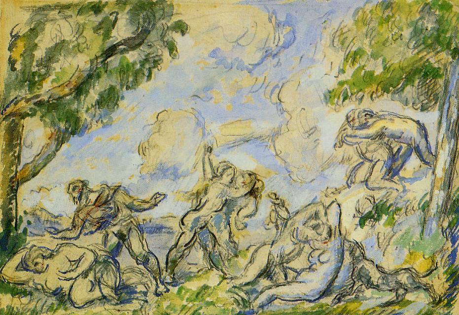 The Battle of Love (1876) Paul Cézanne tablo - Dekolata