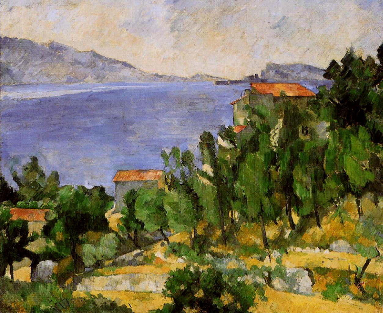 The Bay of L'Estaque from the East (1882) Paul Cézanne tablo - Dekolata